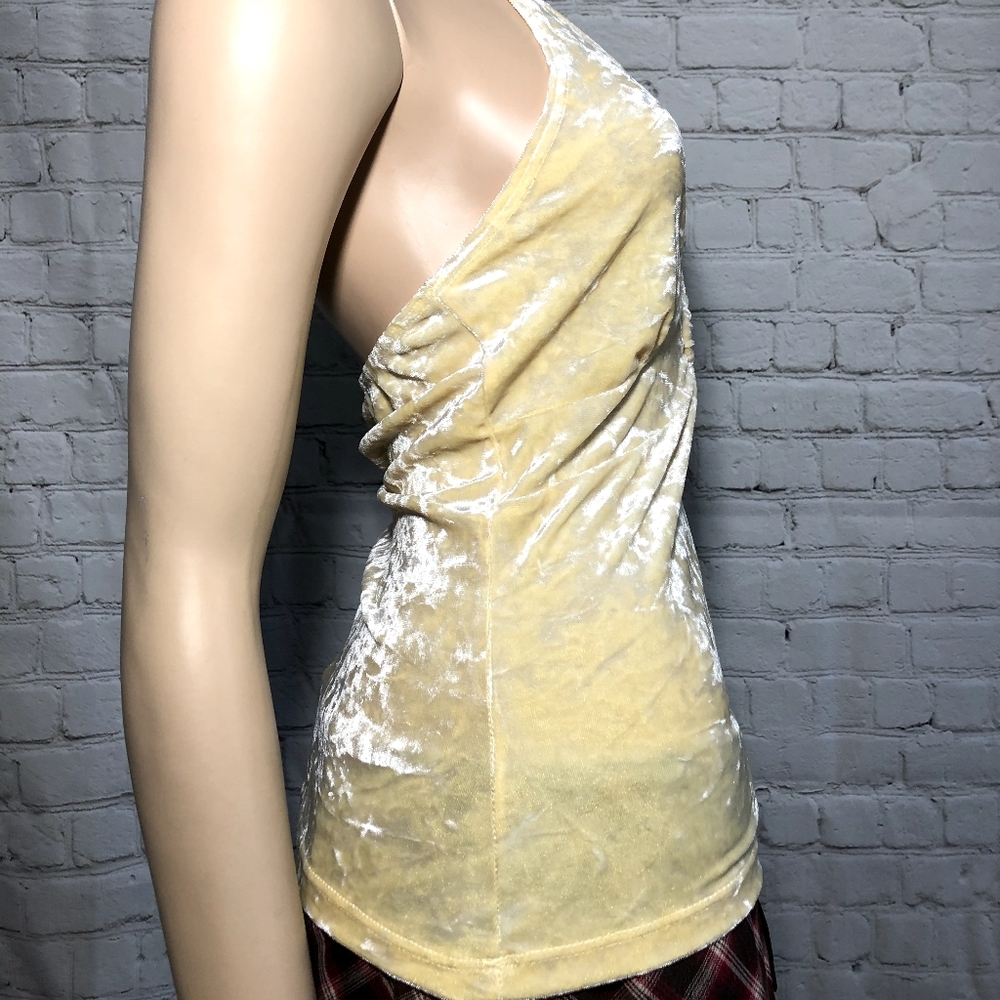 New French Kiss o ring velour halter - Picture 2 of 3